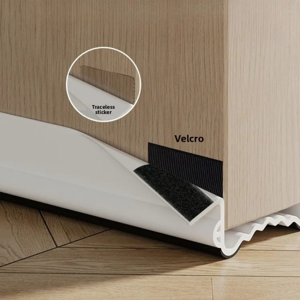 Home Door Gap Sealer, PVC Wool Door Bottom Strip, Mute Noise Reduction, Draft Stopper