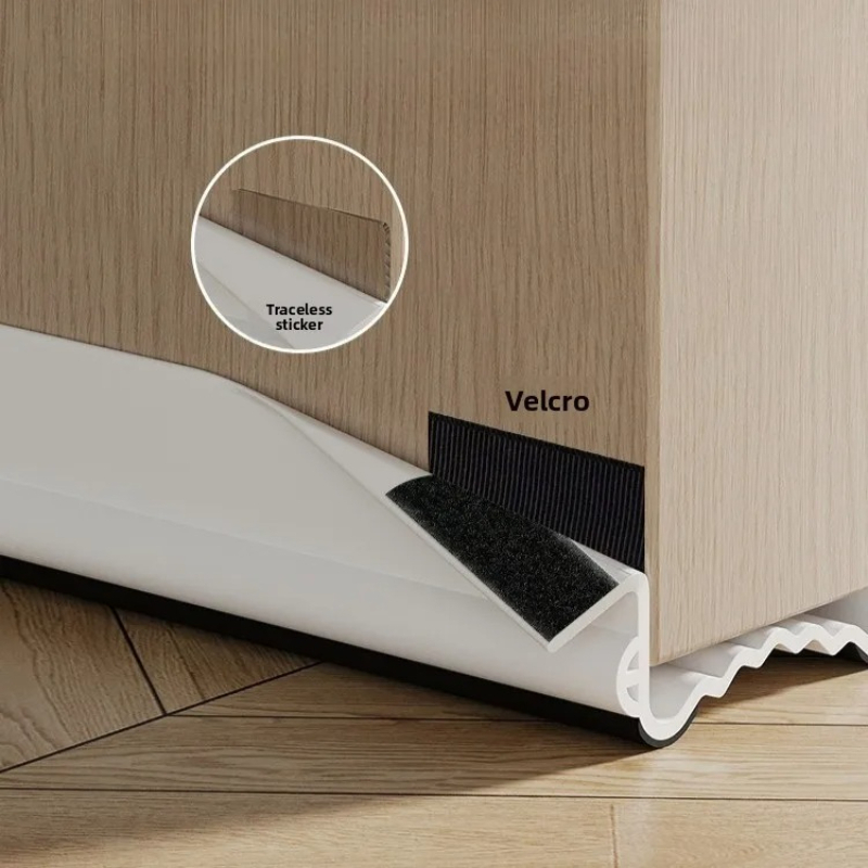 Home Door Gap Sealer, PVC Wool Door Bottom Strip, Mute Noise Reduction, Draft Stopper
