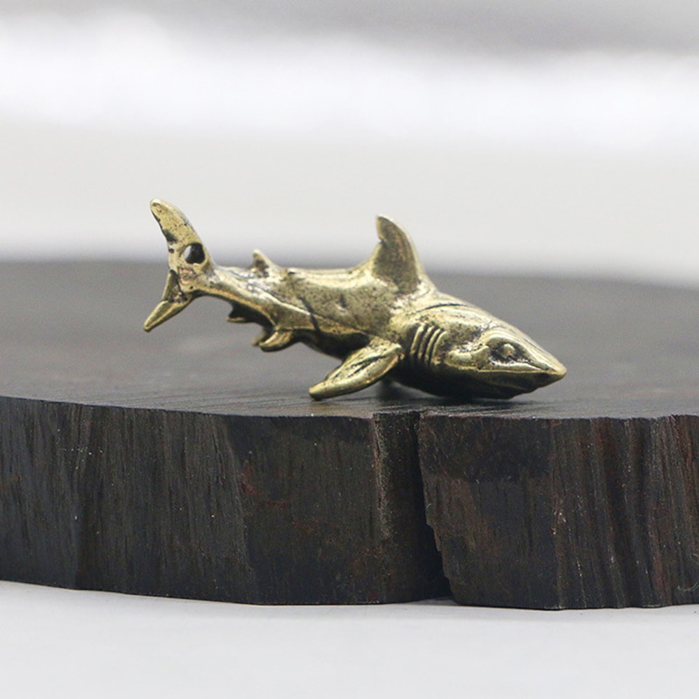 Nautical Decor Statues, Vintage Solid Brass Whale Figurine, Gift Child Ornament