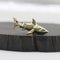 Nautical Decor Statues, Vintage Solid Brass Whale Figurine, Gift Child Ornament