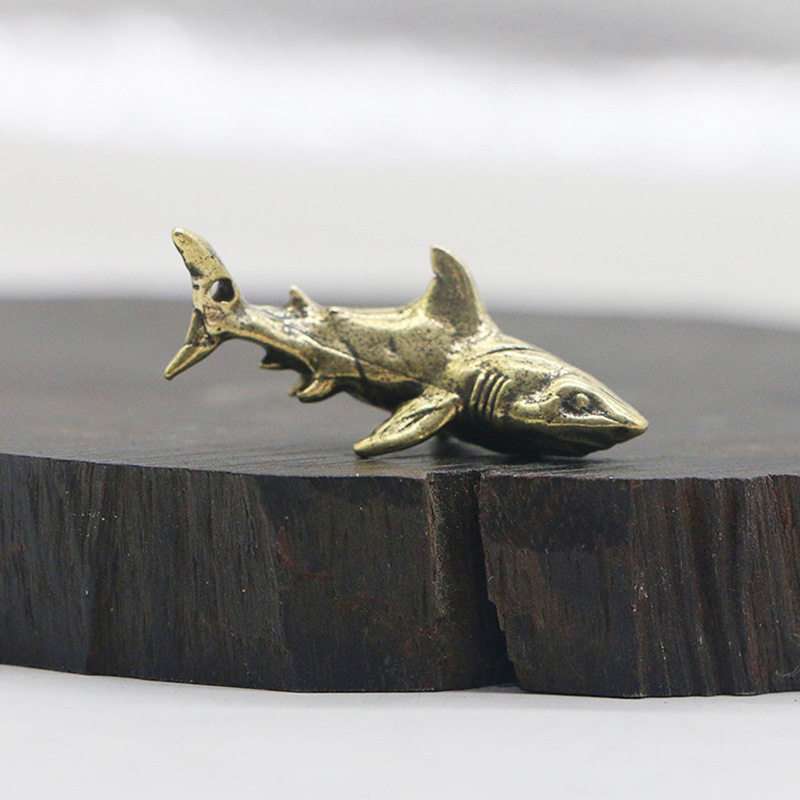 Nautical Decor Statues, Vintage Solid Brass Whale Figurine, Gift Child Ornament