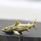 Nautical Decor Statues, Vintage Solid Brass Whale Figurine, Gift Child Ornament