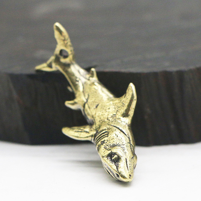 Nautical Decor Statues, Vintage Solid Brass Whale Figurine, Gift Child Ornament