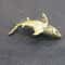 Nautical Decor Statues, Vintage Solid Brass Whale Figurine, Gift Child Ornament