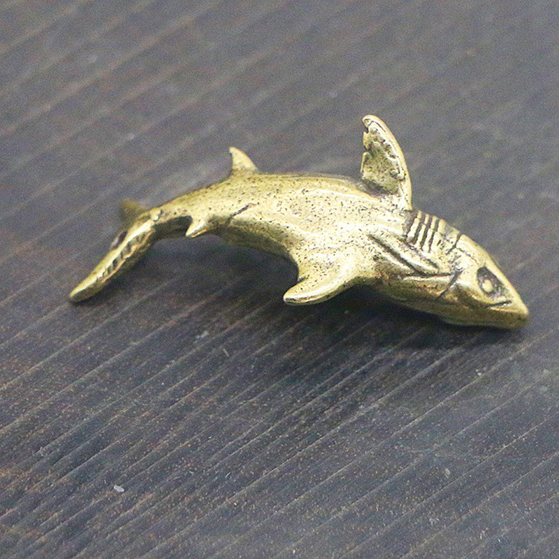 Nautical Decor Statues, Vintage Solid Brass Whale Figurine, Gift Child Ornament