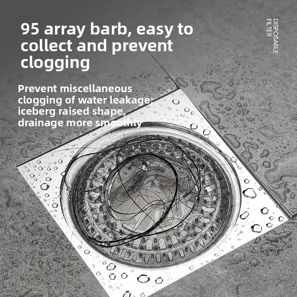 Hair Filter Silicone Iceberg, Disposable Anti-Clogging Floor Drain, Bathroom Sink Hair Catcher