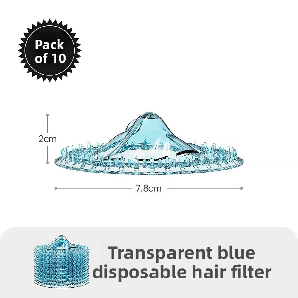 Hair Filter Silicone Iceberg, Disposable Anti-Clogging Floor Drain, Bathroom Sink Hair Catcher