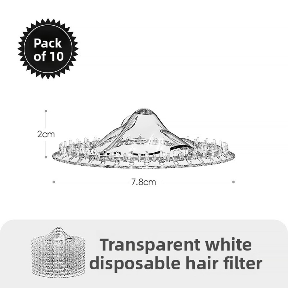 Hair Filter Silicone Iceberg, Disposable Anti-Clogging Floor Drain, Bathroom Sink Hair Catcher