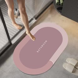 coral velvet bath mat, soft absorbent for bathroom entrance, dry bathroom bath mat velvet