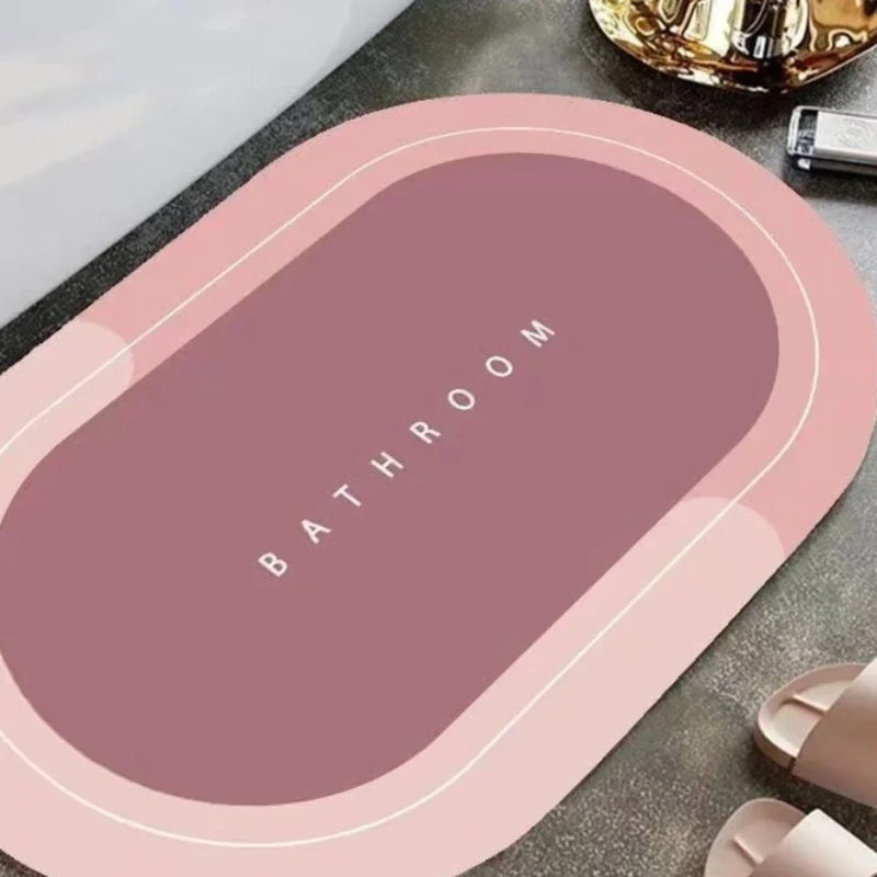 Coral Velvet Bath Mat, Soft Absorbent for Bathroom Entrance, Dry Bathroom Bath Mat Velvet