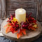 Autumn Floral Wreath, Maple Pumpkin, Thanksgiving Day Berry Harvest Decoration