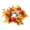 Autumn Floral Wreath, Maple Pumpkin, Thanksgiving Day Berry Harvest Decoration