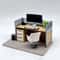 Filing Cabinet Computer Desk Chair Set Dollhouse Work Scene Model Miniature Office Home Decor 0