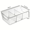 Food Storage Containers for Fridge, Transparent Plastic Bins with Dividers
