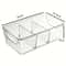 Food Storage Containers for Fridge, Transparent Plastic Bins with Dividers