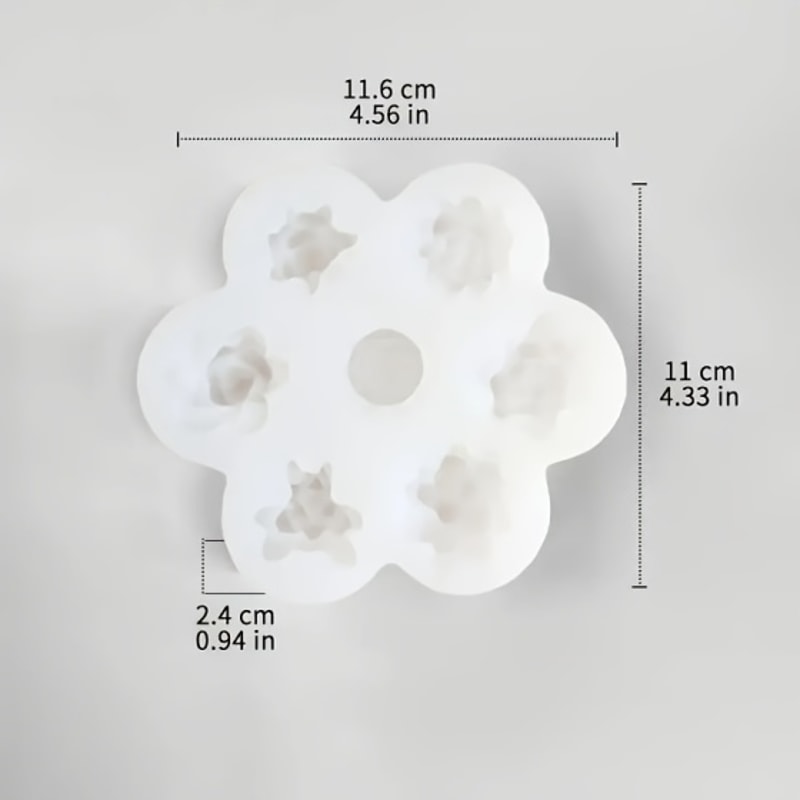 Silicone Mold for Flower Fragrance Styles DIY Candle Making & Home Decor Tool