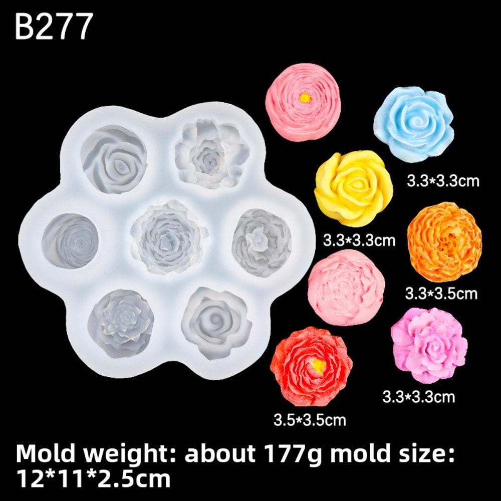 Silicone Mold for Flower Fragrance Styles DIY Candle Making & Home Decor Tool
