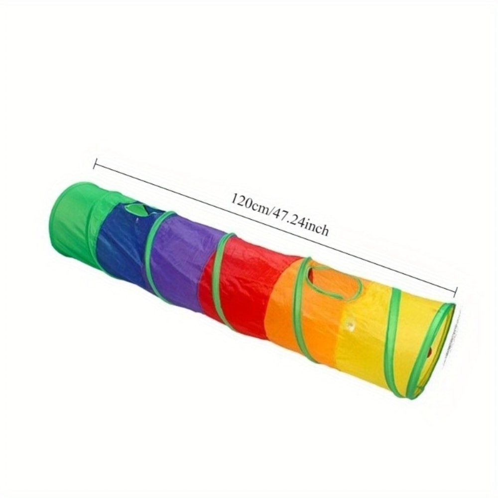 Pet Tunnel Interactive Play with Peek Holes for Cats, Collapsible Heavy Duty Steel Frame, Outdoor Indoor Use Tunnel