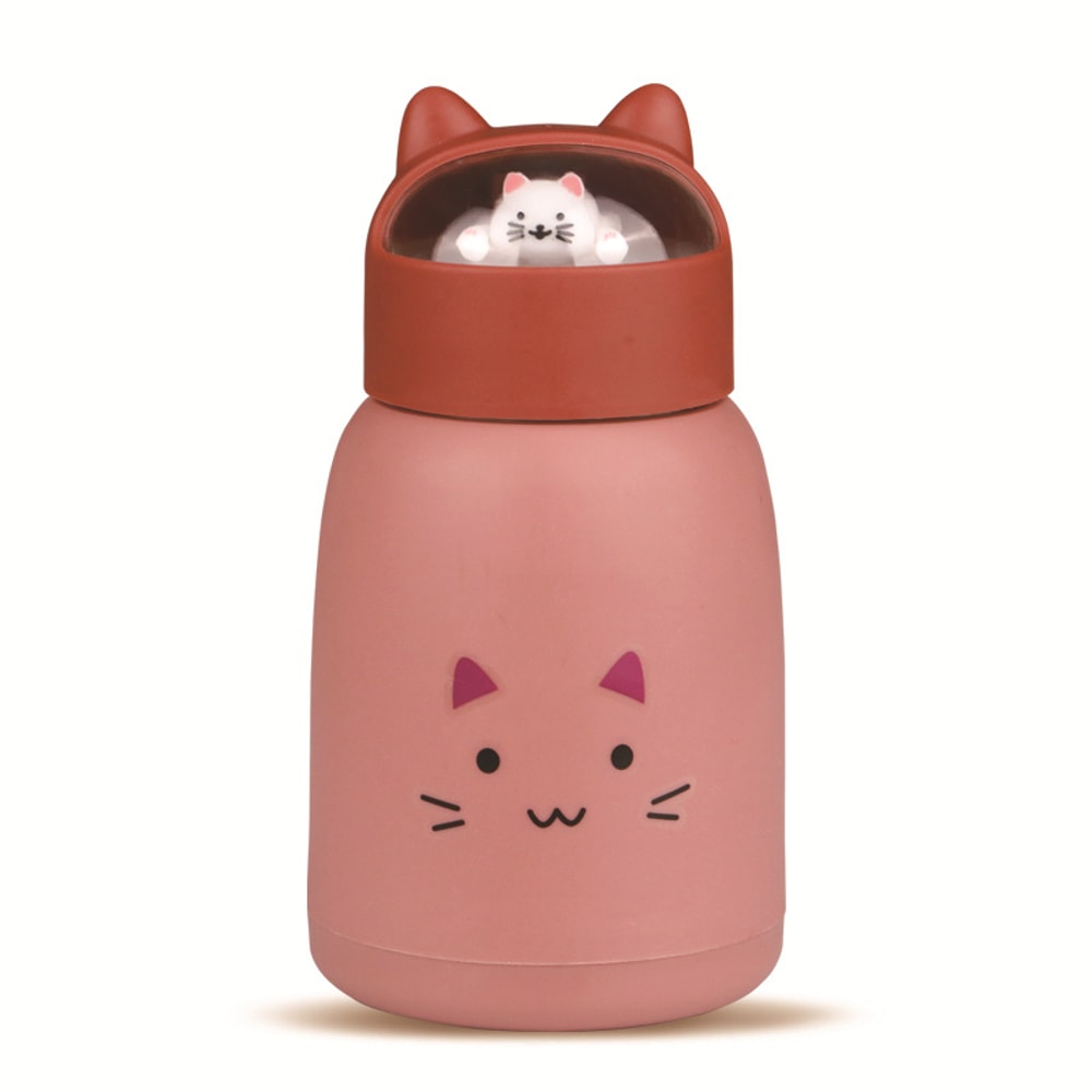 Leakproof Cartoon Animal Water Bottle, Cute Big Belly Design, Portable Student Gift Glass Cup