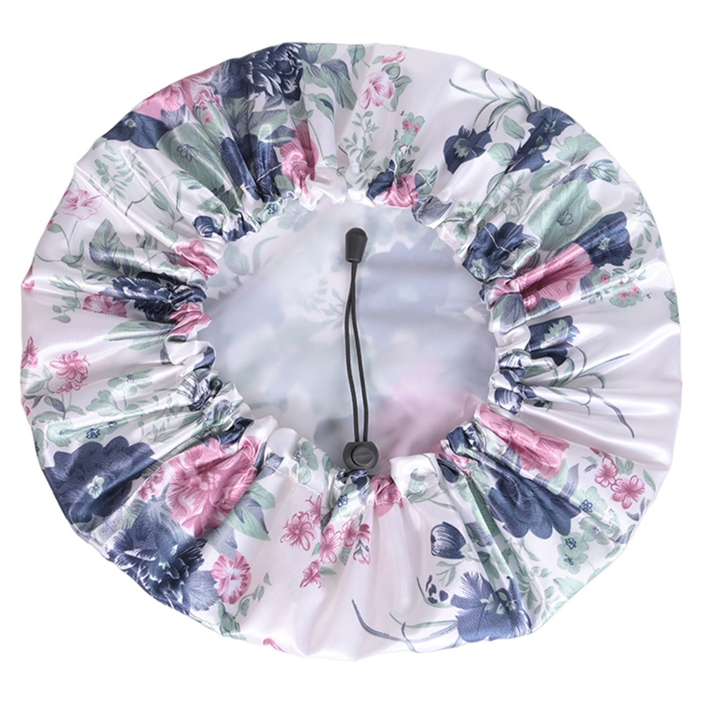 Waterproof Hair Care Bathing Accessory, Floral Print Shower Cap for Women, Adjustable Spa and Swimming Use Cap