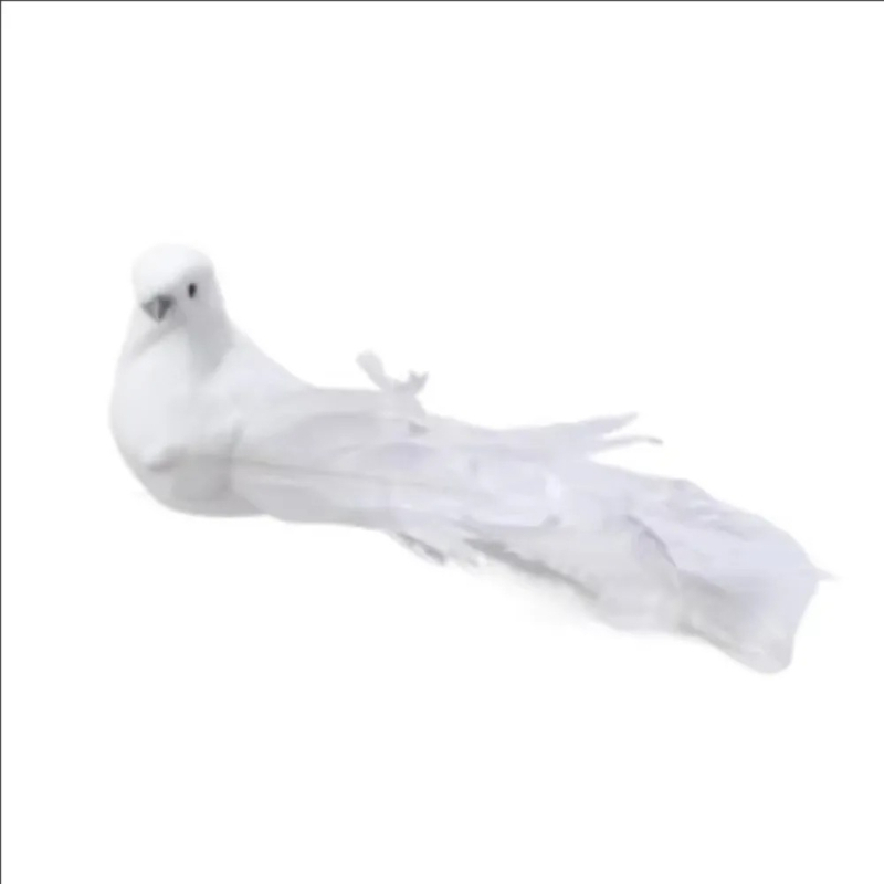 Vintage White Peace Dove Figurines, Simulation Bird for Home Table, Garden Decor Gift