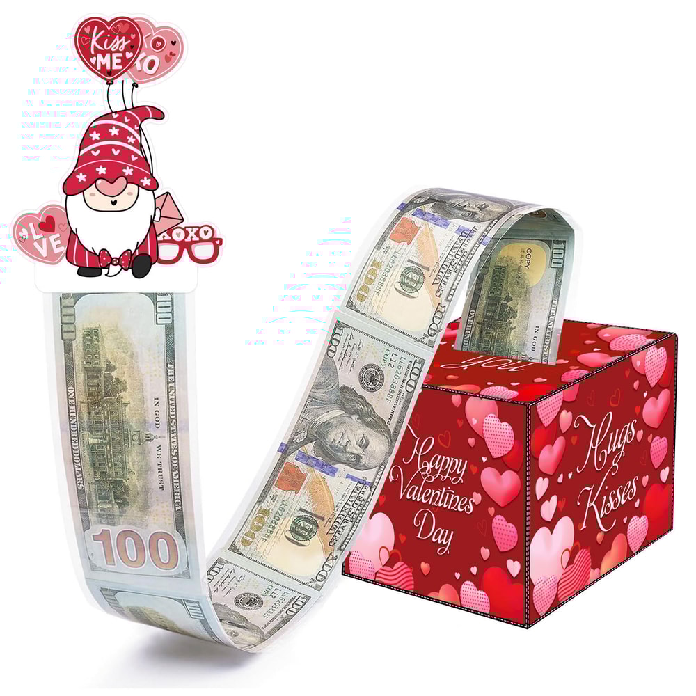 Cash Box for Valentine Day, Mothers Day, Birthday Present, Surprise Gift for Girlfriend, Mom, Friends, Employees