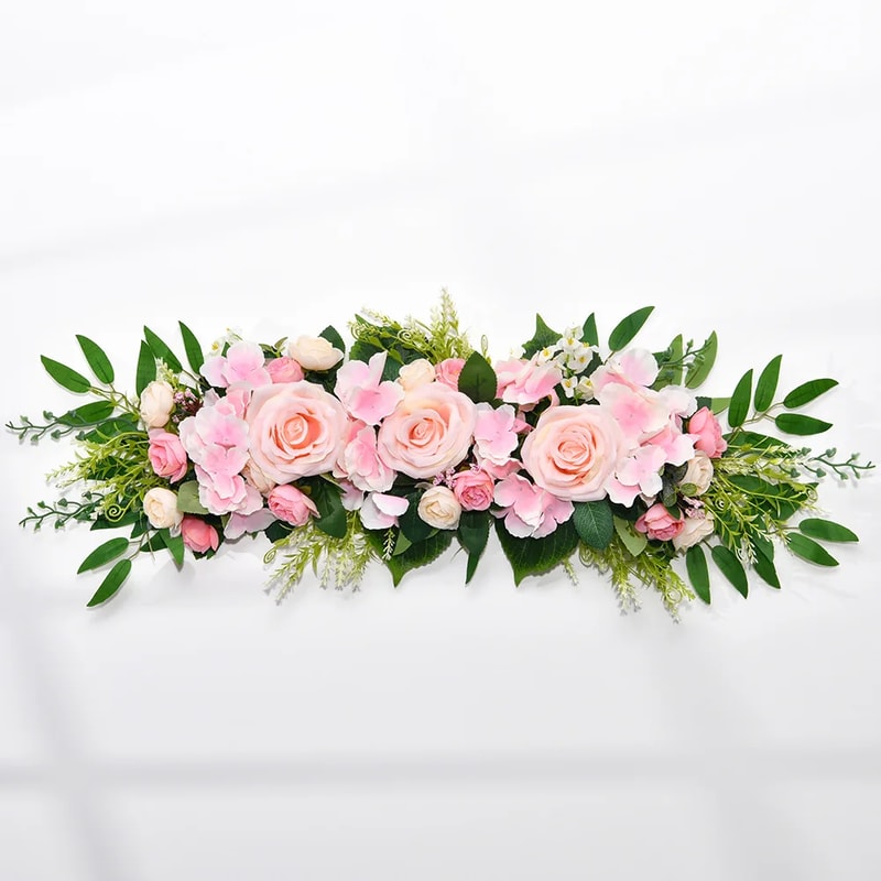 Wedding Artificial Flower Row, Silk Flower Row Wedding Arch, Table Centerpiece Floral Wall
