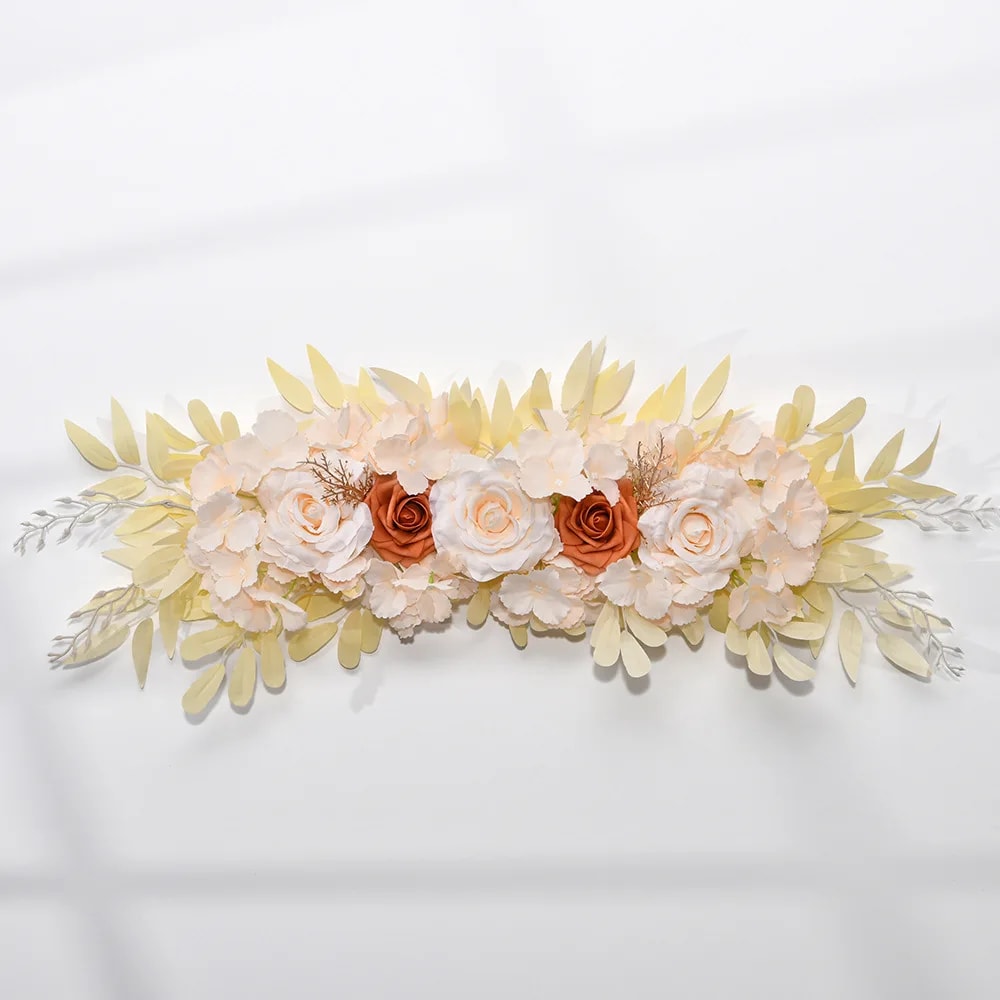 Wedding Artificial Flower Row, Silk Flower Row Wedding Arch, Table Centerpiece Floral Wall
