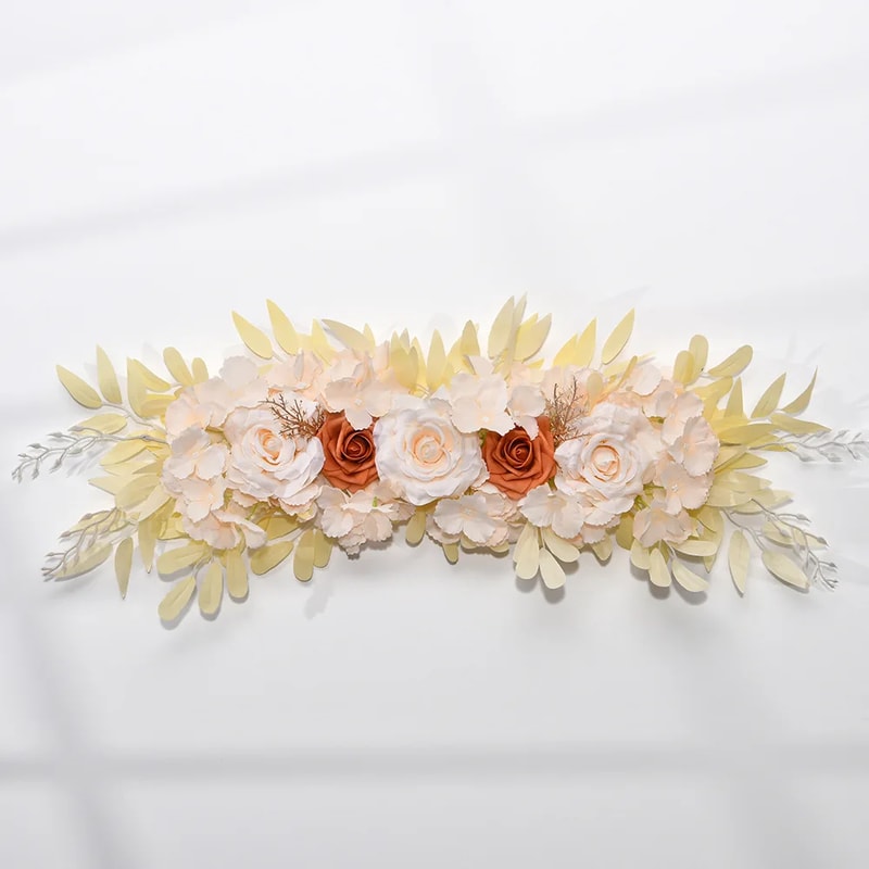 Wedding Artificial Flower Row, Silk Flower Row Wedding Arch, Table Centerpiece Floral Wall
