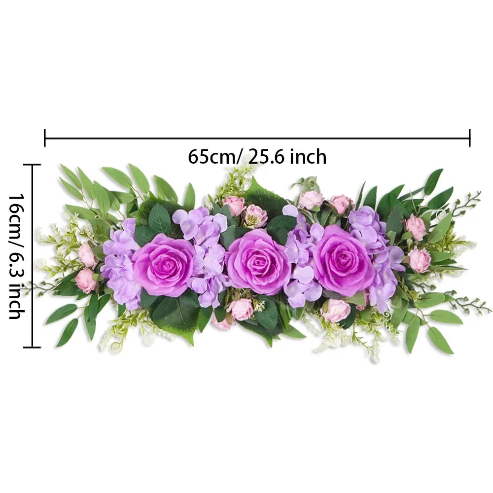 Wedding Artificial Flower Row, Silk Flower Row Wedding Arch, Table Centerpiece Floral Wall