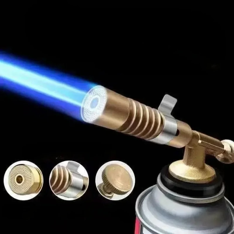 Portable Butane Welding Torch, High Temperature Gas Burner for Camping, BBQ & Outdoor Use