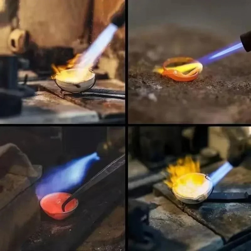 Portable Butane Welding Torch, High Temperature Gas Burner for Camping, BBQ & Outdoor Use