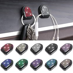 mini car hooks, creative home ornaments, bling rhinestone crystal hooks for car