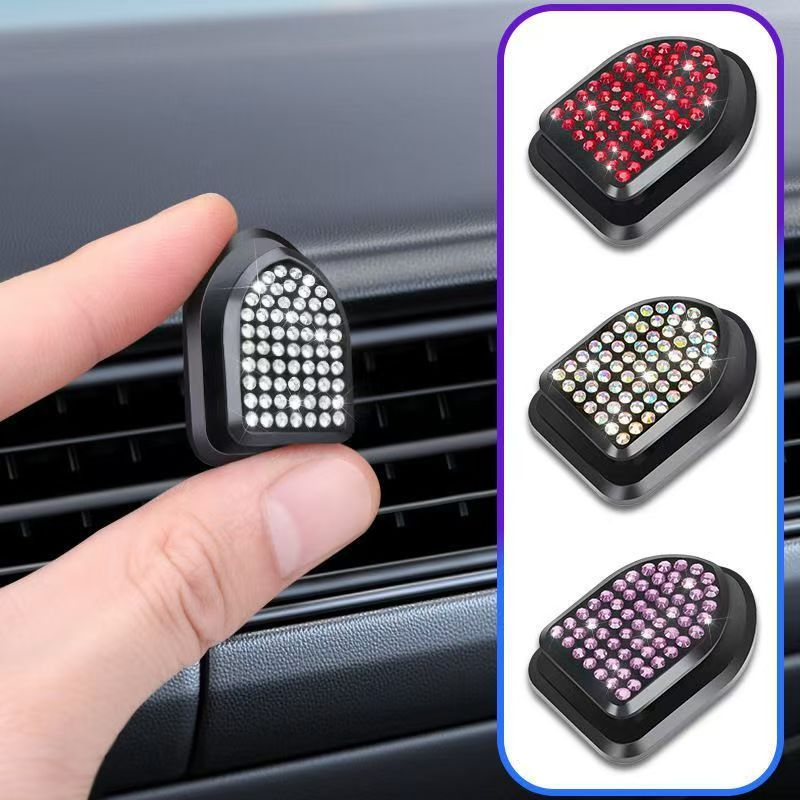 Mini Car Hooks, Creative Home Ornaments, Bling Rhinestone Crystal Hooks for Car