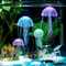 Soft Silicone Fluorescent Jellyfish Fish Tank Ornament, Artificial Aquarium Decoration for Living Room Landscaping