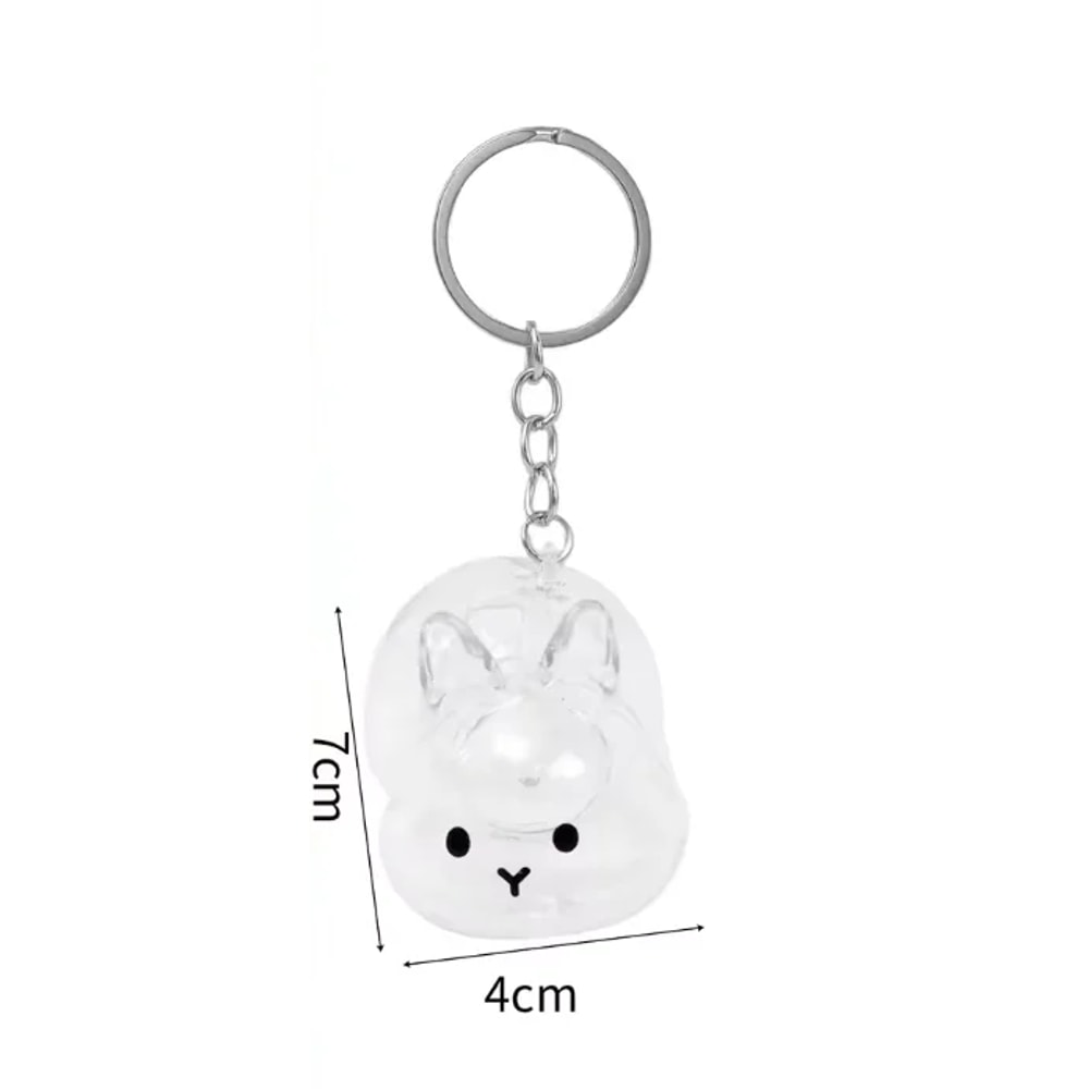 Pet Themed Souvenir Keychain, Rabbit Storage Charm, Backpack Decoration