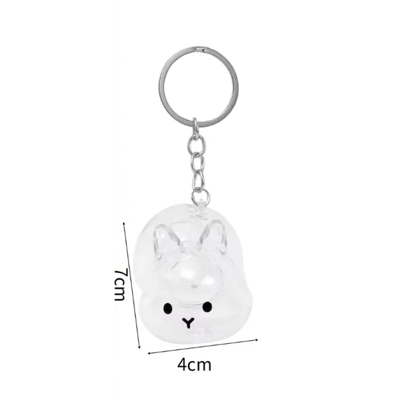 Pet Themed Souvenir Keychain, Rabbit Storage Charm, Backpack Decoration