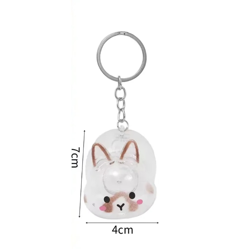 Pet Themed Souvenir Keychain, Rabbit Storage Charm, Backpack Decoration