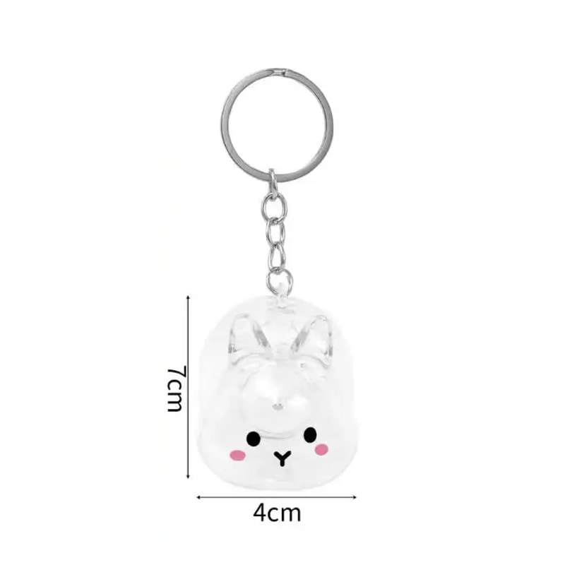 Pet Themed Souvenir Keychain, Rabbit Storage Charm, Backpack Decoration