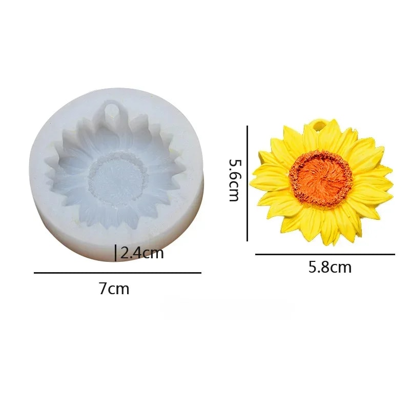 Sunflower Silicone Mould Resin for Candle Soap Aromatherapy Chocolate Craft Making