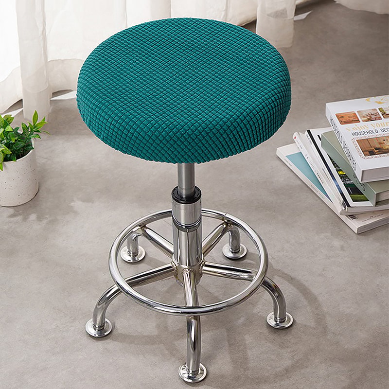 Removable Washable Solid Seat Protector Polar Fleece Bar Stool Cover Non Slip For Home Kitchen Dini 2