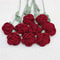 Faux Flower Arrangement, Handmade Knitted Rose Bouquet, Wedding Party Decorations