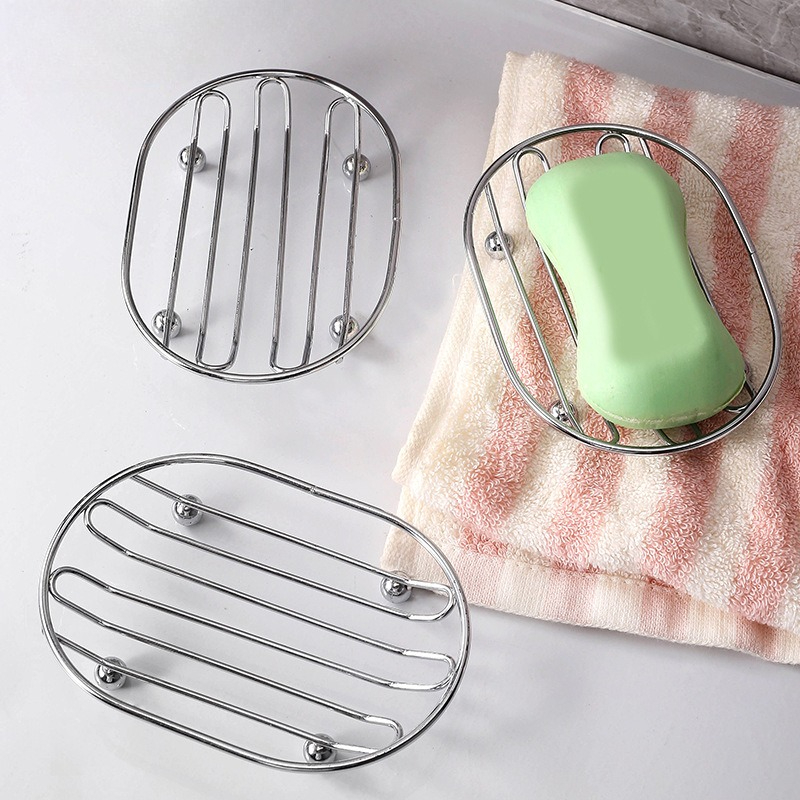 Bathroom Soap Holder with Metal Drainage Design, Toilet Soap Filter Rack