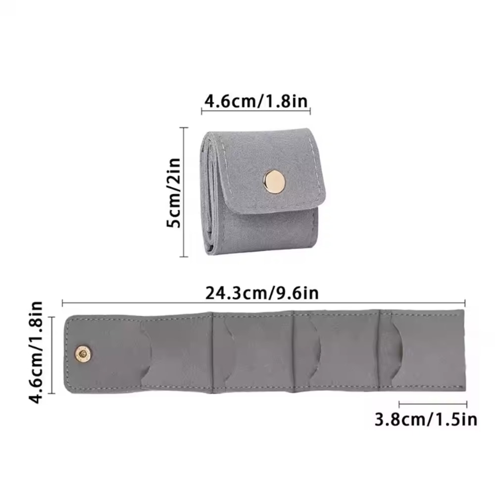 Compact Jewelry Bag Organizer, Travel Case for Earrings, Necklaces, and Rings