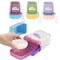 Double-layer compact soap box, waterproof for travel, business trips