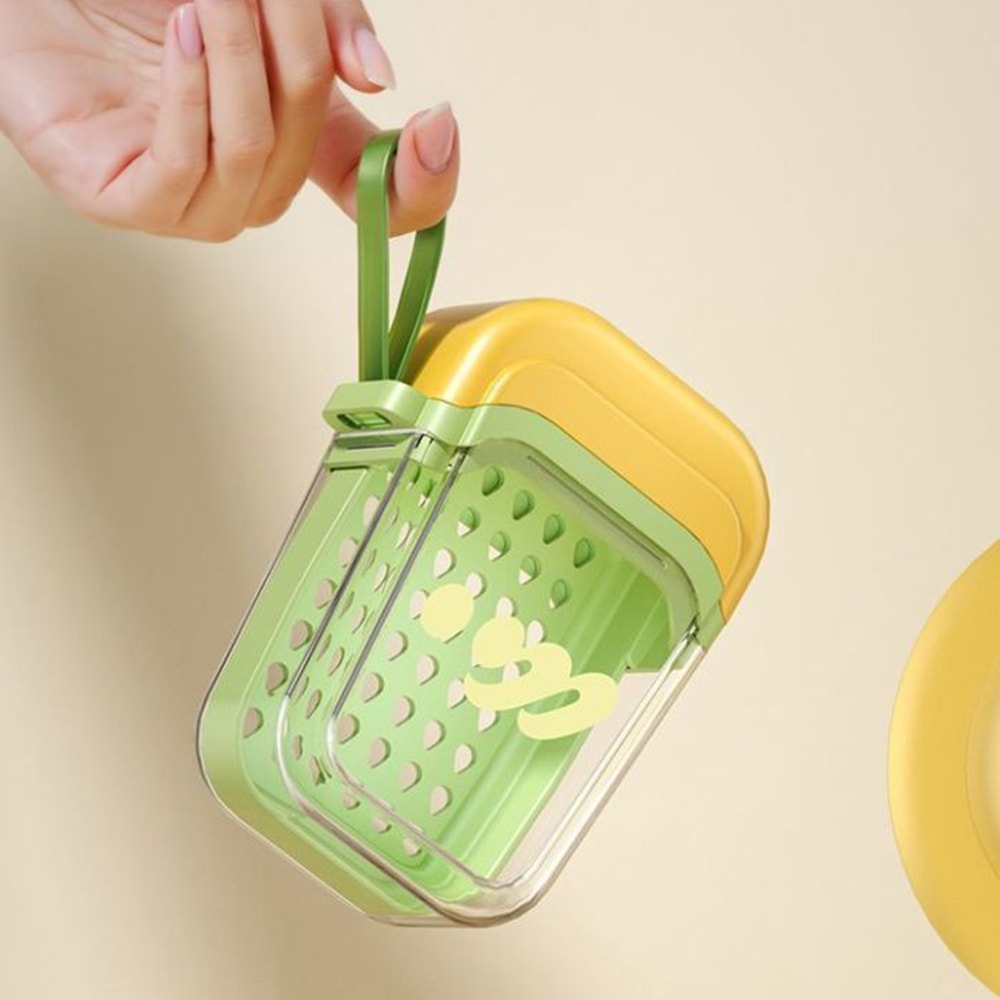 Double-layer compact soap box, waterproof for travel, business trips