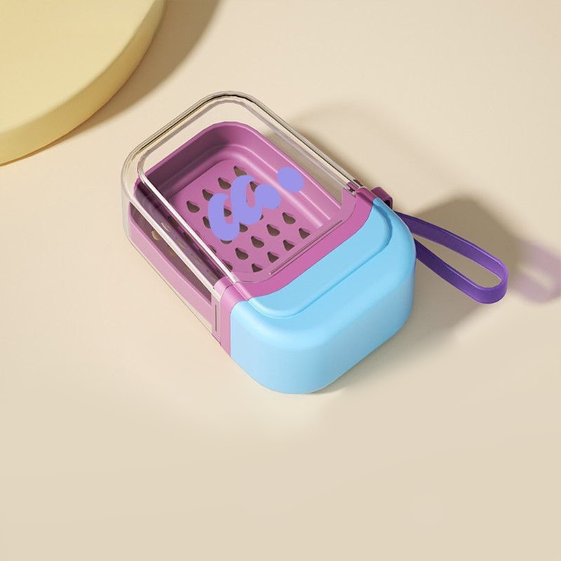 Double-layer compact soap box, waterproof for travel, business trips