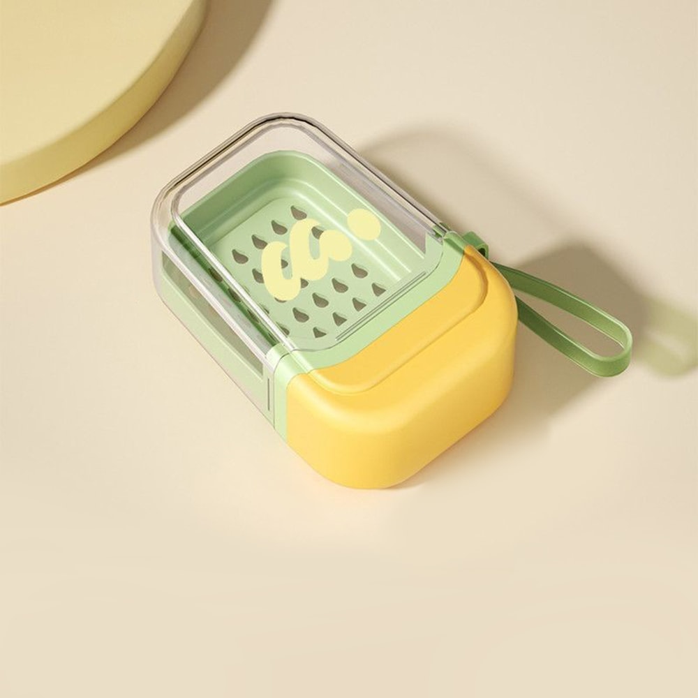 Double-layer compact soap box, waterproof for travel, business trips