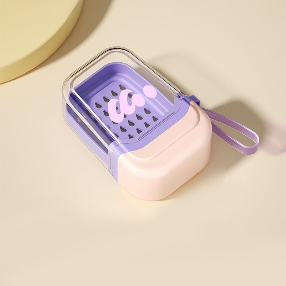 Double-layer compact soap box, waterproof for travel, business trips