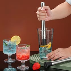 multifunctional popsicle cocktail swizzle stick, new stainless steel crushed ice hammer, fruit muddle pestle for bar use